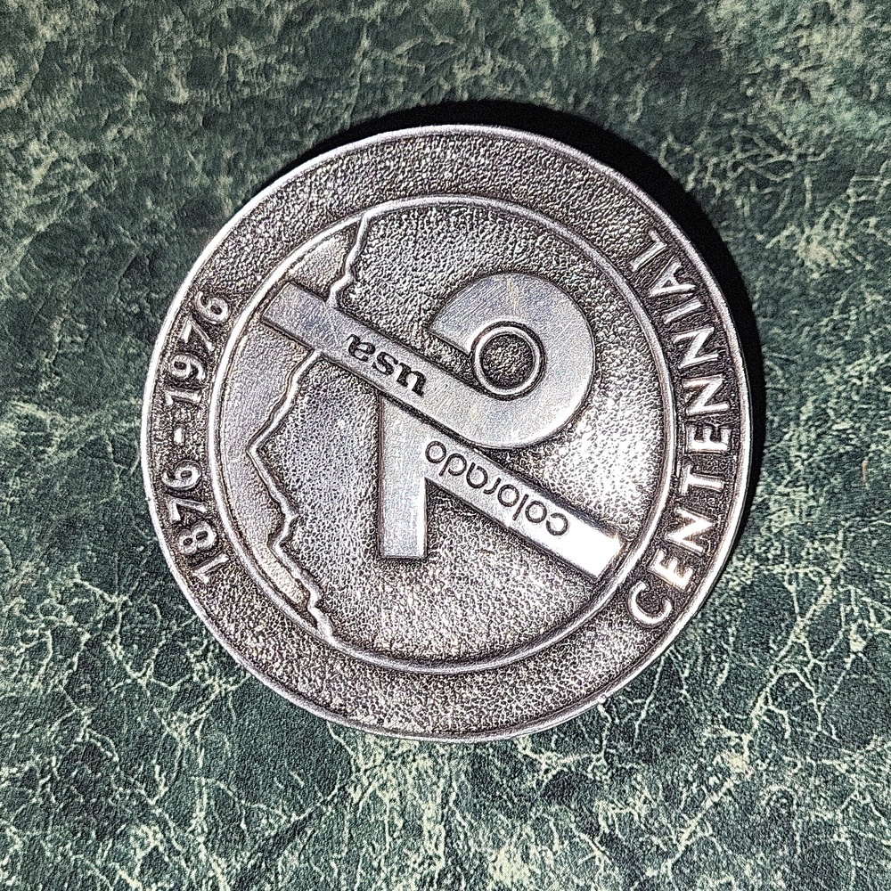 1976-🇺🇲Colorado Centennial Commemorative Coin Belt Buckle🇺🇲-1976